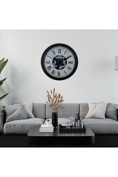 Leyaton Black Atlas Series 60 cm Wheel Wall Clock Lwlhm-Ytrs345