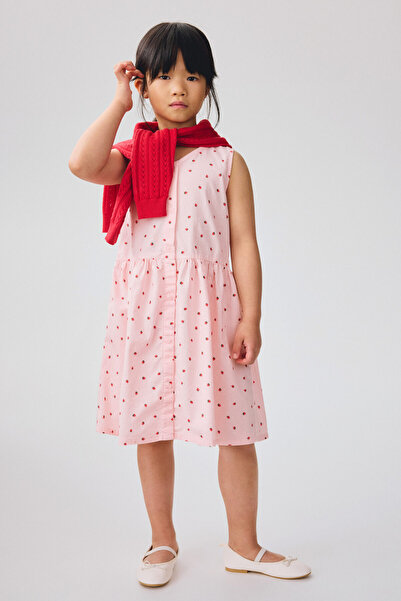 H&M Desenli Gofre Elbise