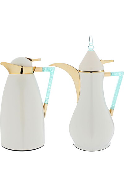 Generic طقم ترمس مها من معرض السيف، قطعتان، سعة لتر واحد، غلاف داخلي من الزجا...