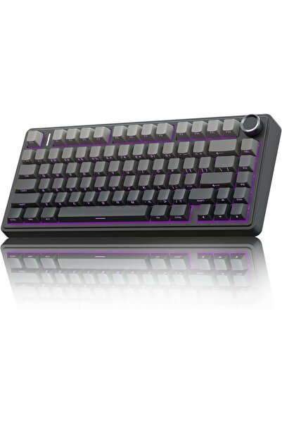 Generic لوحة مفاتيح ميكانيكية AULA F75 مثبتة بحشية، لوحة مفاتيح ألعاب قابلة ل...