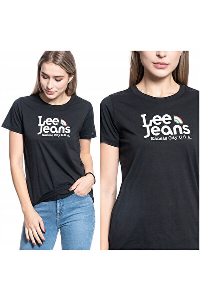 Lee Tricou Dama, Lee, Pride Tee, Croi Normal, Fara Inchidere, Negru, 100% Bum...