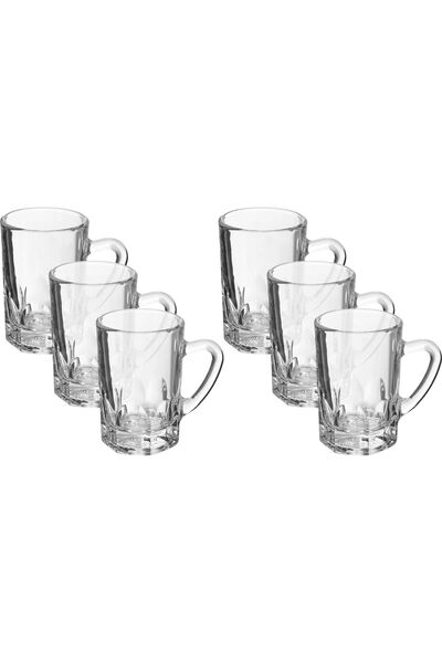 Generic Alsaif gallery Glass Tea Cup Set, 6 Pieces, 120 ml - Clear