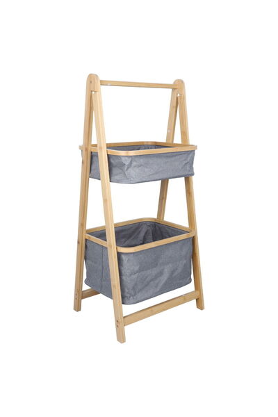 Generic Al Saif Gallery Fabric Storage Rack, 2 Tiers - Grey