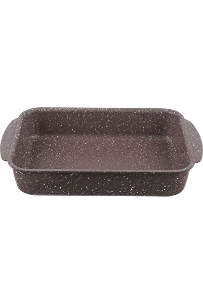 Generic صينية فرن جرانيت من سافلون، سعة 4 لتر، 31 × 23 سم - بني