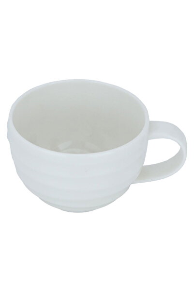 Generic طقم فنجان وصحن شاي من البورسلين من معرض السيف، قطعتان، 90 مل - أبيض