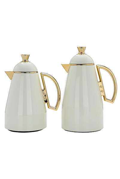 Generic طقم ترمس رويدا من معرض السيف، سعة 1 لتر، وعاء داخلي من الزجاج حراري ،...