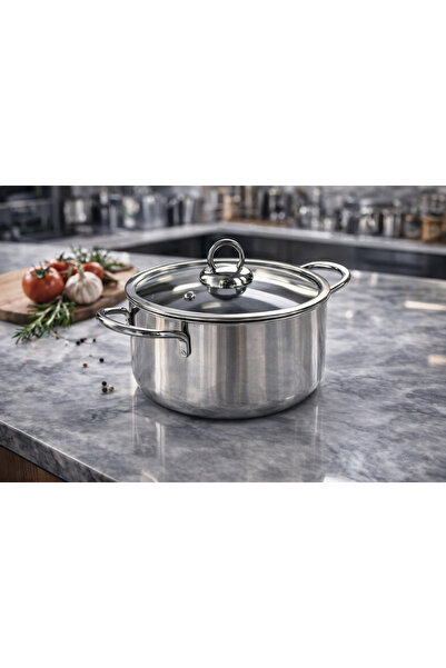 BAYDURSAN Paslanmaz Çelik Kalın Parlak Tencere – Saklama ve Pişirme İçin Çok ...