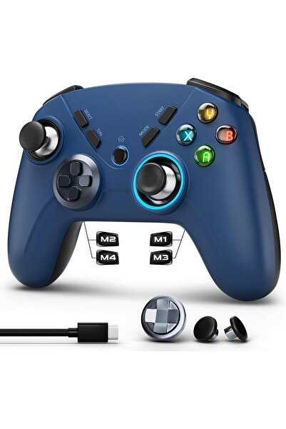 Generic وحدة تحكم ألعاب لاسلكية من ISHAKO، مزودة بأربعة أزرار ماكرو خلفية، وب...