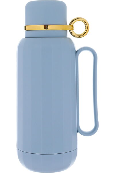 Generic ترمس رحال تايملس، سعة 1 لتر، وعاء داخلي زجاجي حراري، غلاف خارجي بلاست...