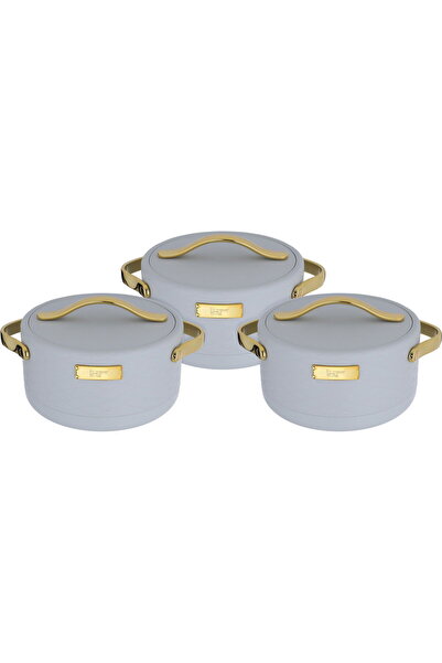 Generic Al Saif Gallery Steel Food Container Set, 1.5+2+2.5 Liters, 3 Pieces ...