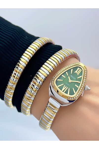 Ferrucci Steel Strap Stone Motif Snake Model Women's Wristwatch 2 Years Warra...