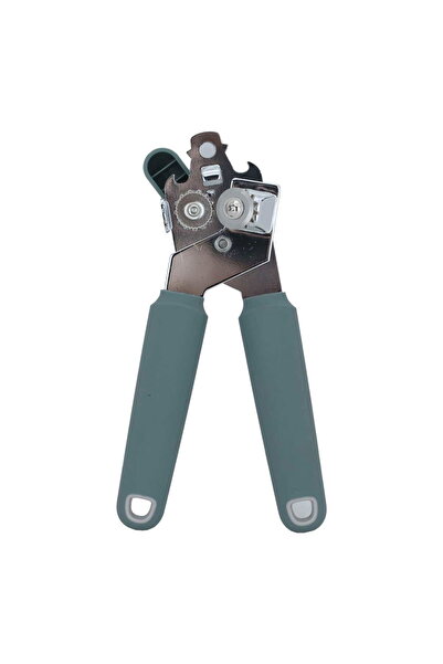 Generic Al Saif Gallery steel can opener, with silicone handle - green