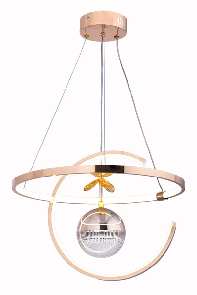 TERRA LIGHTING Modern Hilal Tek Toplu Sarkıt Led Avize, Power Led Avize, 3 Re...