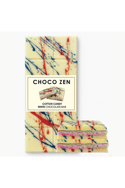 Choco Zen Dubai Chocolate (170g) Cotton Candy White Chocolate Bar– Temperatur...