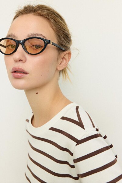 Stradivarius Basic heavy weight striped regular fit T-shirt