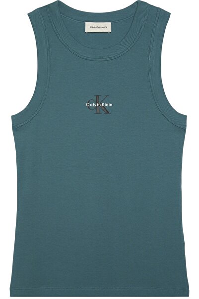 Calvin Klein CK Kadın SL Monogram Rib Üst