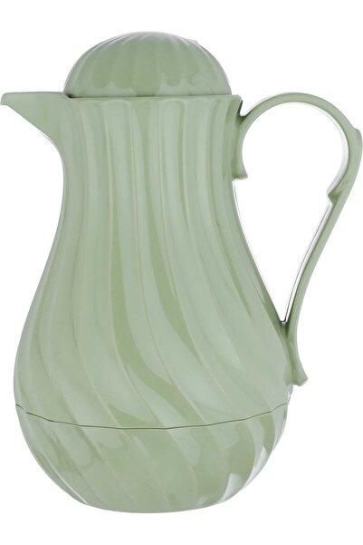 Generic ترمس روتبونت، سعة 1 لتر، وعاء داخلي زجاجي، غلاف خارجي بلاستيكي - أخضر...