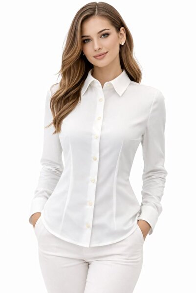 Maison La Femme Women's Long Sleeve Satin Shirt