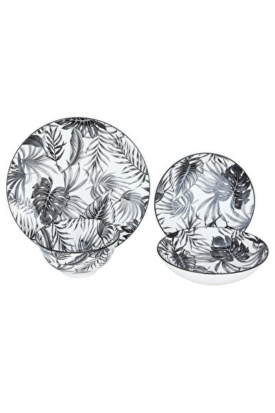 Generic Al Saif Gallery Porcelain Dinner Set, 24 Pieces, Round - White