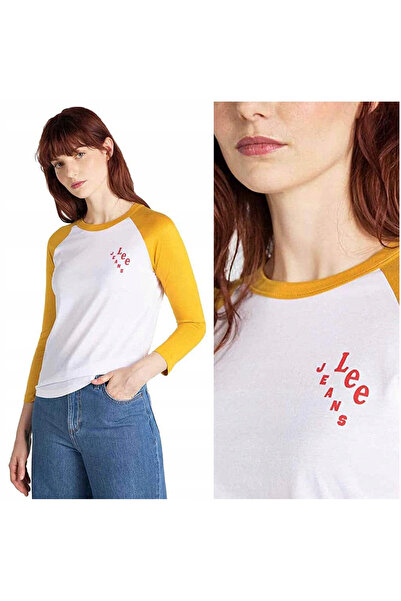 Lee Tricou Dama, Lee, Reglan Ringer Tee, Regular Fit, Maneci Lungi, Bumbac, M...