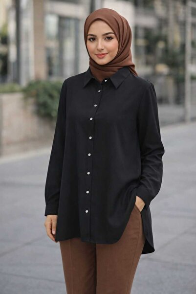 siiim wear Tunik Gömlek İnce Mevsimlik Düz Model Rahat Kumaş