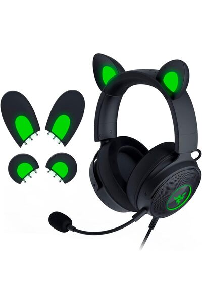 Generic سماعة رأس الألعاب بأسلاك Razer Kraken Kitty V2 Pro Black القابلة للتب...