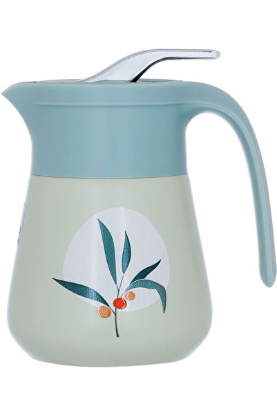 Generic ترمس زجاجي من غلوريا، سعة 500 مل، غلاف خارجي بلاستيكي - أخضر فاتح