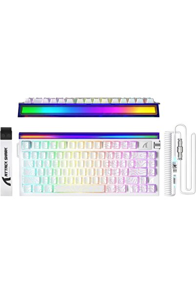 Generic لوحة مفاتيح الألعاب بأسلاك المغناطيسية ATTACK SHARK R85 HE 75%، معدل ...