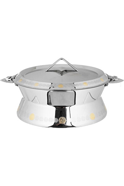 Generic Al Saif Gallery Sabina Steel Food Container, 5 Liters, Embossed - Sil...