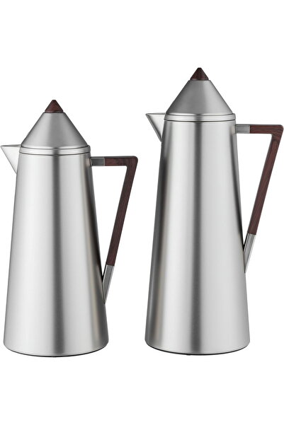 Generic طقم ترمس دانا من معرض السيف، قطعتان، 0.7/1 لتر، مصنوع من الزجاج من ال...