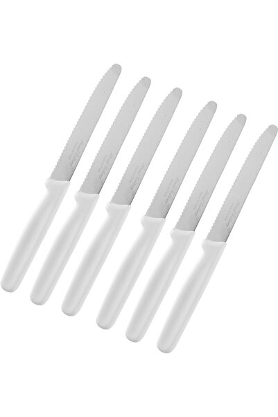 Generic Gallery Sword Steel Knife Set, 6 Pieces, 4 Inch - White
