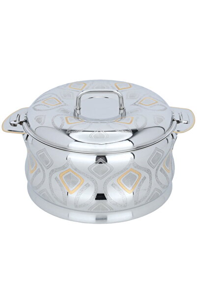 Generic Sunrise Steel Food Container Al saif Gallery, 3500 ml - Silver