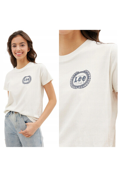 Lee Tricou Dama, Lee, Emblem, Croi Regular, 100% Bumbac, Mane Scurta, Fara In...
