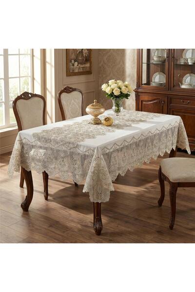 Finezza Ece Δαντέλα li Βελούδο Κρεμ/Μπεζ Τραπεζομάντηλο Ορθογώνιο 160x230 εκ....