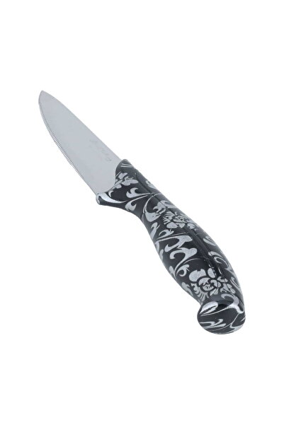 Generic Al Saif Gallery steel and plastic fruit knife set, 6 pieces, black-si...