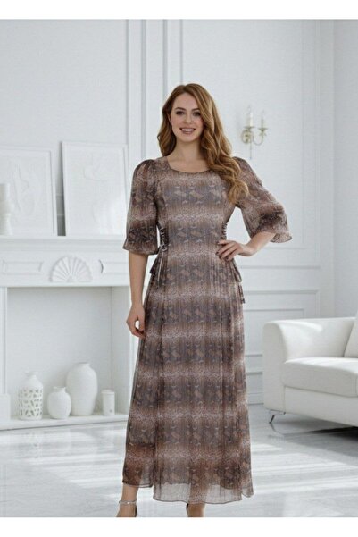 alqarat فستان "لوسين" الشيفون المجرد