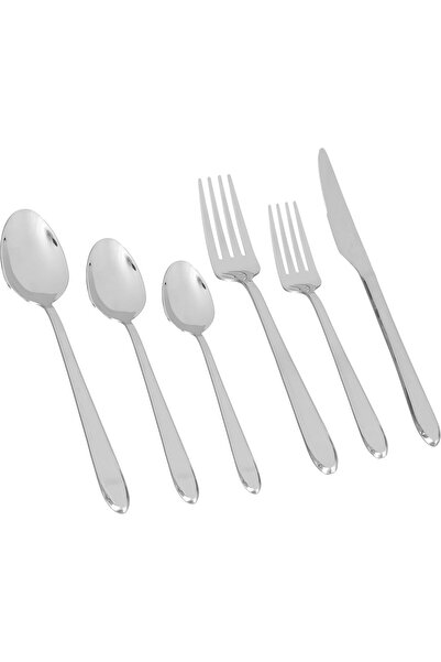 Generic Al Saif Gallery Stainless Steel Spoon Set, 36 Pieces - Silver