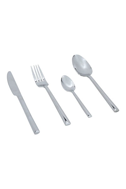 Generic Al Saif Gallery Stainless Steel Cutlery Set, 24 Pieces - Silver