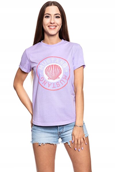 Mustang Tricou Dama, Mustang, Bumbac, Mov, Marime S