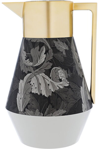 Generic ترمس إيفرست ليديا بروثيرموس، سعة 1 لتر، بنقشة أوراق الشجر، غلاف داخلي...