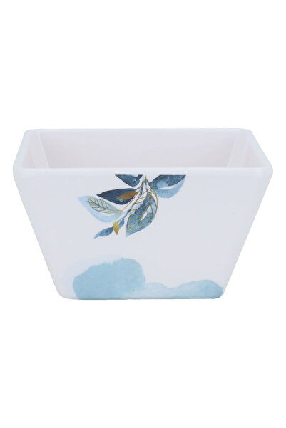 Generic Al Saif Gallery plastic salad plate, 13 x 13 x 7.3 cm, square - white