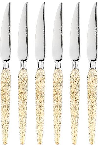 Generic Al Saif Gallery Hala Steel Knife Set, 6 Pieces - Hippie Silver