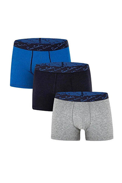Pierre Cardin Men's Multi-Color 3-Piece Boxed Cotton Blue-Navy-Grey Boxer Set...