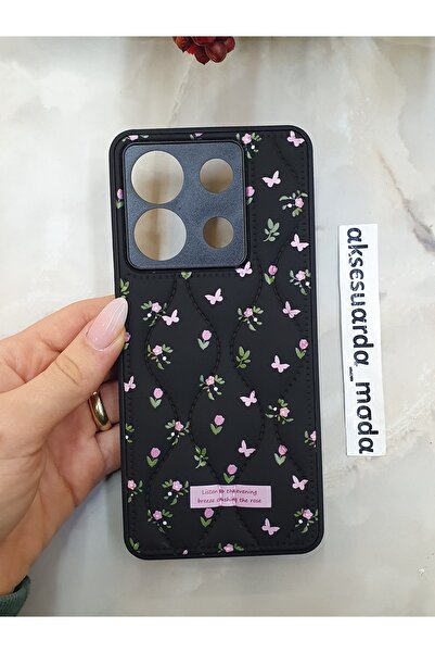 ZB Aksesuarda Moda Redmi Note 13 Pro 5g Compatible Quilted Floral Pattern Puf...