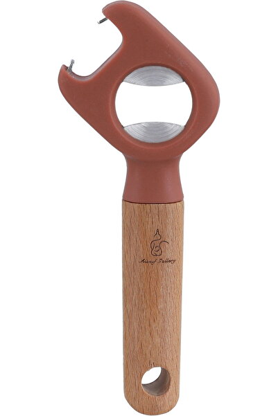 Generic Al Saif Gallery Stainless Steel Plastic Can Opener, 17 x 6 cm, Wooden...