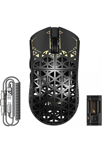 Generic فأرة الألعاب اللاسلكية ATTACK SHARK R5 Ultra المصنوعة من ألياف الكربو...