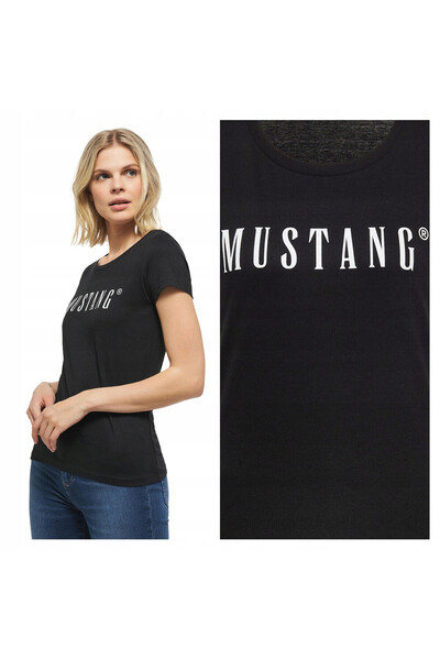 Mustang Tricou Dama, Mustang, Alina C, Regular Fit, Decolteu Rotund, 100% Bum...