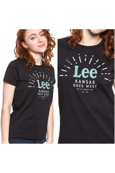 Lee Tricou Dama, Lee, Seasonal Logo Tee, Croi Slim, 100% Bumbac, Maneci Scurt...