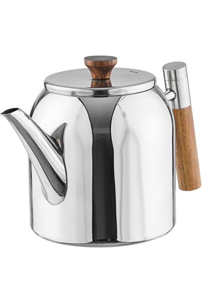 Generic براد من الفولاذ المقاوم للصدأ من معرض السيف، 1.2 لتر، بمقبض خشبي - فض...