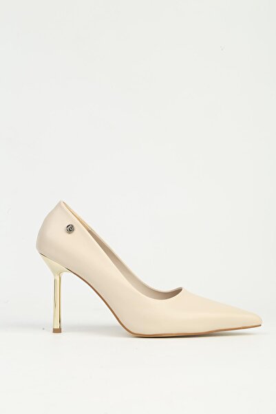 Pierre Cardin Pantofi cu toc crem pentru femei PC-55654